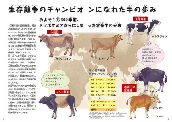 生存競争のチャンピオンになれた牛の歩み